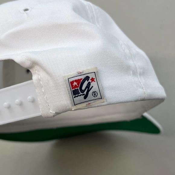Vintage The Game AT&T Snapback Hat Adult White Split Bar Logo Glued Tag 90s - Picture 5 of 7